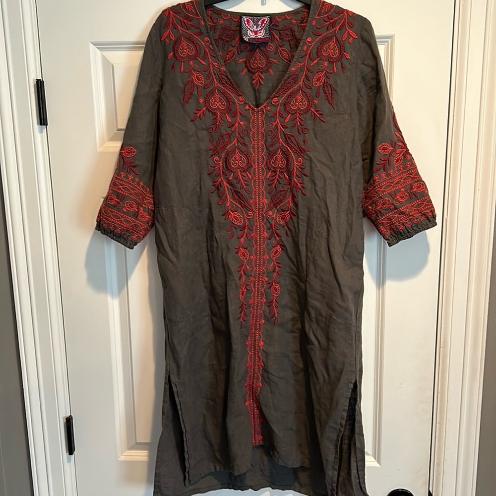 Johnny Was dress. Linen. Small.